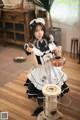 Beautiful Kwon Hyuk Jeong cute pose with maid outfit (13 photos)